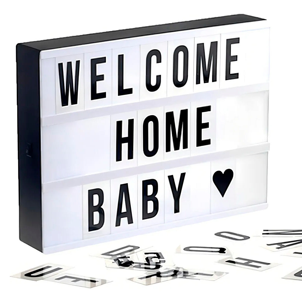 Caja de luz led Cartel Cinema Letras y Números Letrero Frank Home Chile