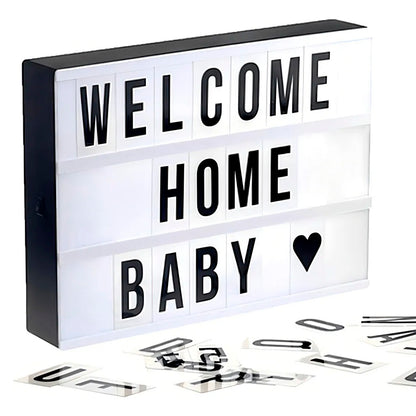 Caja de luz led Cartel Cinema Letras y Números Letrero Frank Home Chile