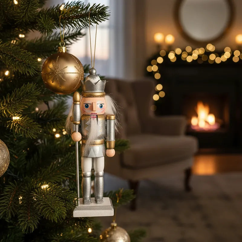 Set 4 Cascanueces Colgantes Navideños 13cm | Frank Home Adorno Frank Home Chile