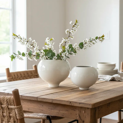 Base Centro de Mesa Cerámica Esmaltada - Diseño Rústico Elegante Centro de mesa Frank Home Chile