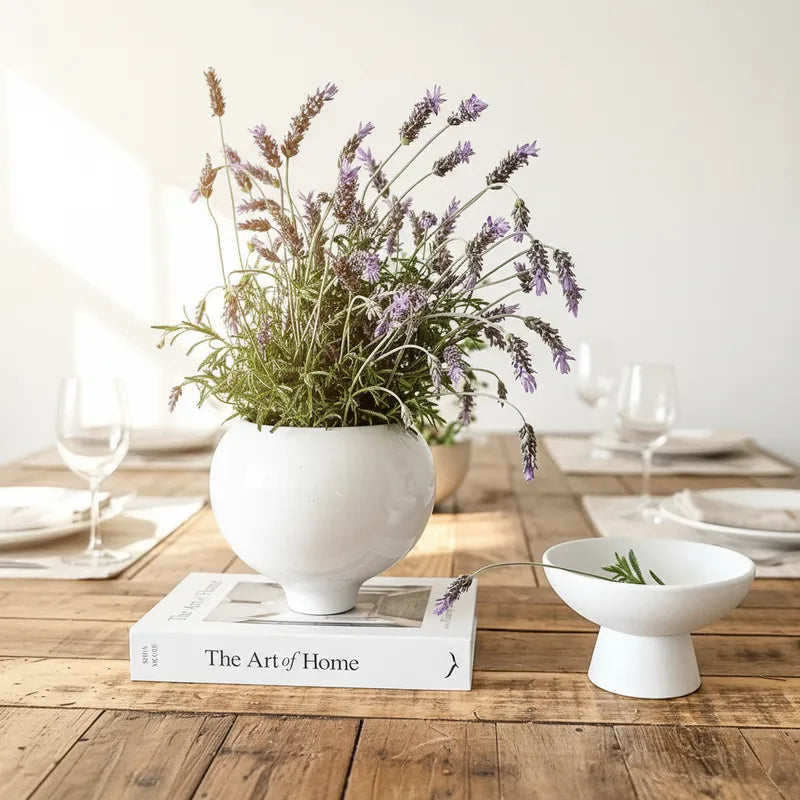 Base Centro de Mesa Cerámica Esmaltada - Diseño Rústico Elegante Centro de mesa Frank Home Chile