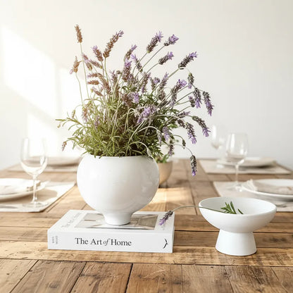 Base Centro de Mesa Cerámica Esmaltada - Diseño Rústico Elegante Centro de mesa Frank Home Chile