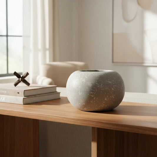 Base Centro Mesa Cerámica Gris Centro de mesa Frank Home Chile