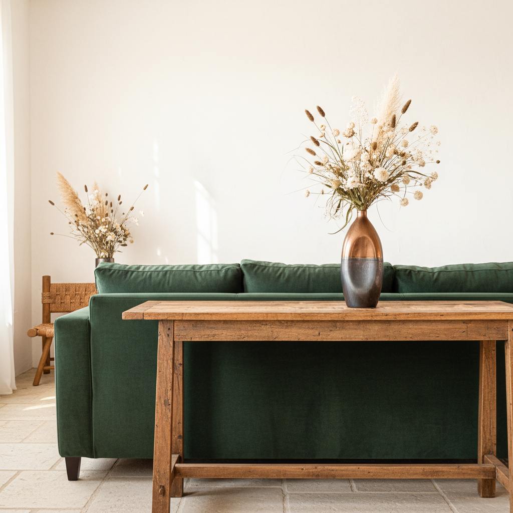 Jarrón Metálico Bronce Azulado 34.5cm Diseño Contemporáneo | Frank Home Florero Frank Home Chile
