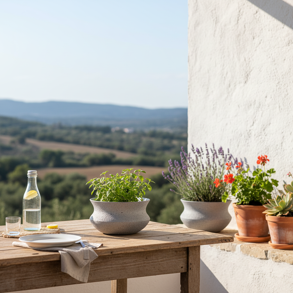 Porta Macetero Cerámica Textura Rústica 21 cm Porta Macetero Frank Home Chile