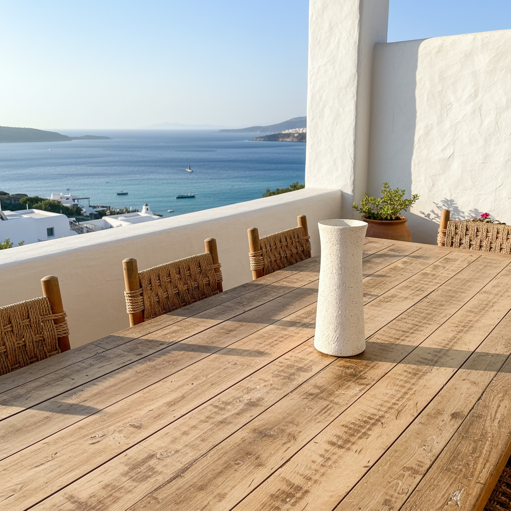 Florero Cerámica Rústica Curva - Acabado Artesanal Pequeño (14 cm) Florero Frank Home Chile