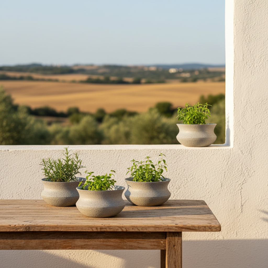 Porta Macetero Cerámica Textura Rústica 21 cm Porta Macetero Frank Home Chile