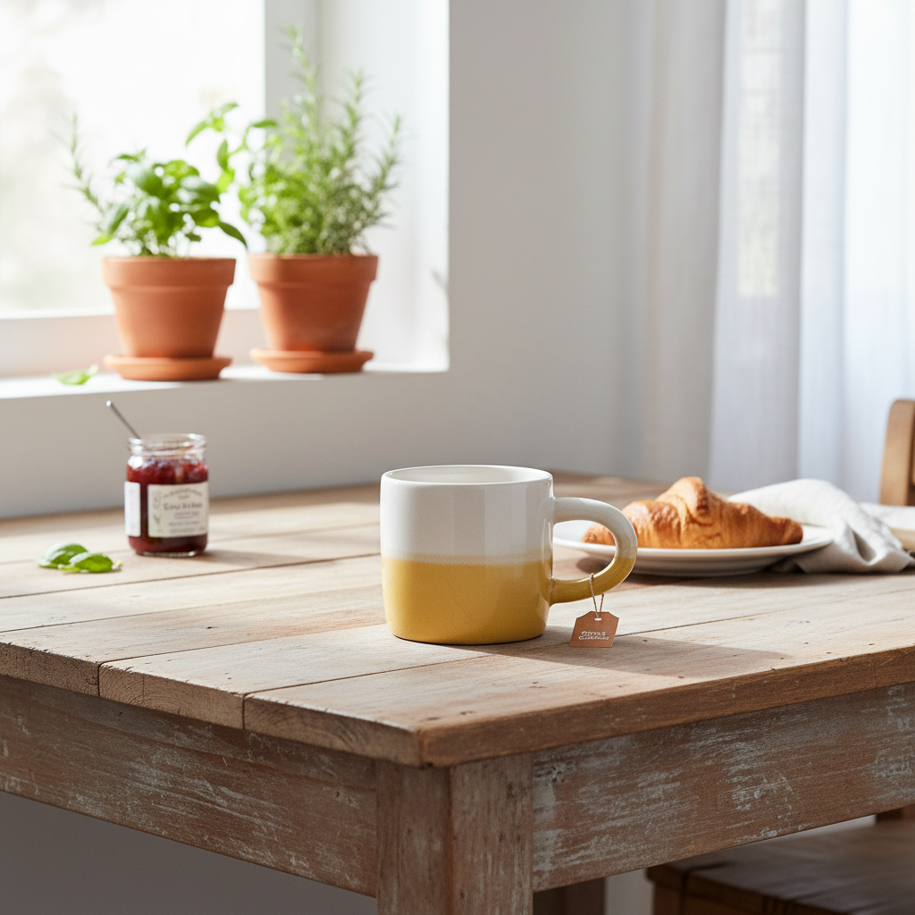 Tazón Cerámica Bicolor 300ml - Diseño Artesanal Rústico Tazon Frank Home Chile