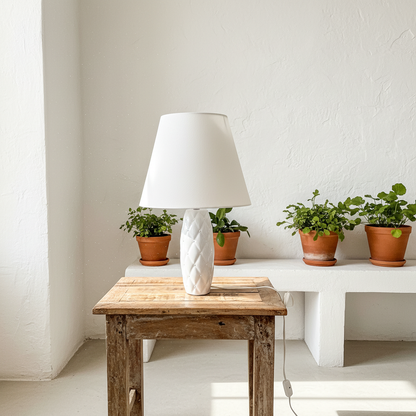 Lámpara de Mesa Cerámica Esmaltada Capitoné Lampara de mesa Frank Home Chile