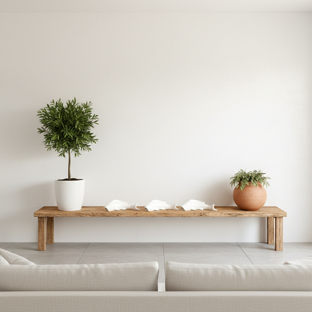 Pez Cerámica Esmaltada Blanca Adorno Frank Home Chile