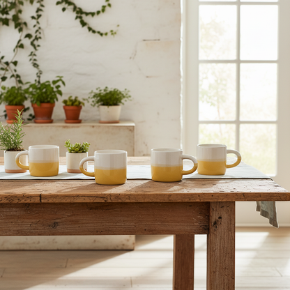 Tazón Cerámica Bicolor 300ml - Diseño Artesanal Rústico Tazon Frank Home Chile