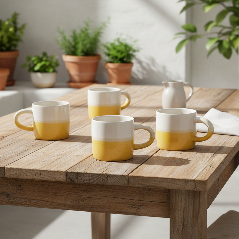 Tazón Cerámica Bicolor 300ml - Diseño Artesanal Rústico Tazon Frank Home Chile