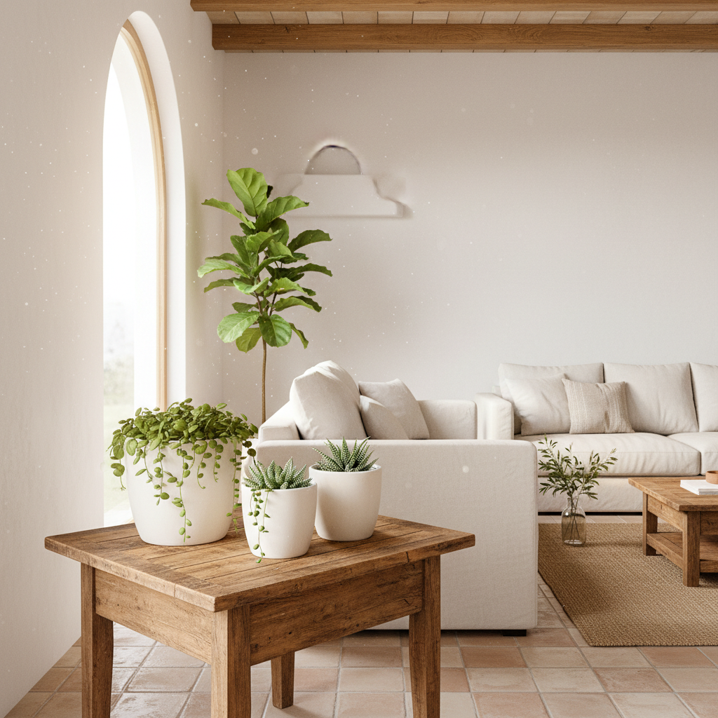 Set 3 Porta Maceteros Cerámica Blanco Antiguo Mate | Frank Home Porta Macetero Frank Home Chile