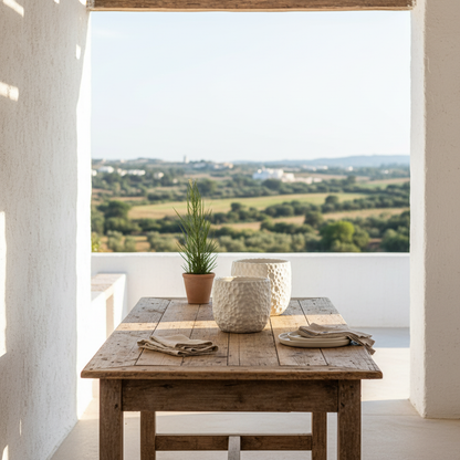 Porta Macetero Rectangular Cerámica Blanca 14 cm Porta Macetero Frank Home Chile