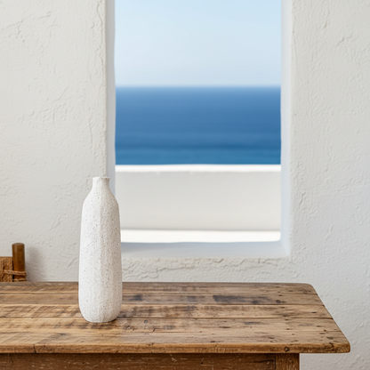 Florero Cerámica Texturada Botella Interior Azul Florero Frank Home Chile