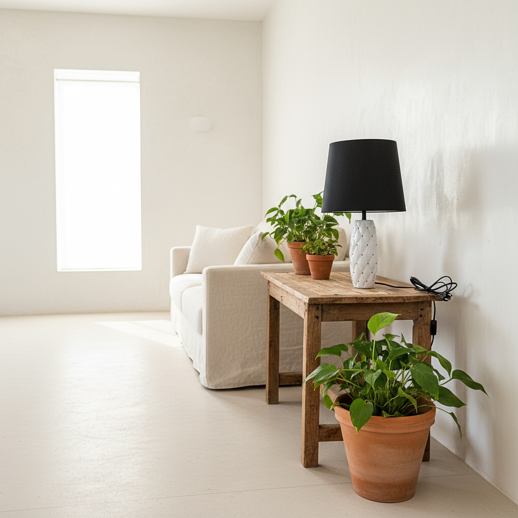 Lámpara de Mesa Cerámica Esmaltada Capitoné Pantalla Negra Lampara de mesa Frank Home Chile