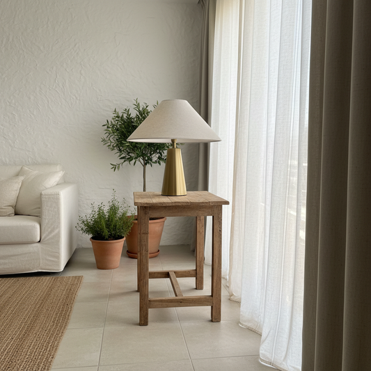 Lámpara de Mesa Dorada Moderna - Diseño Minimalista Elegante Lampara de mesa Frank Home Chile