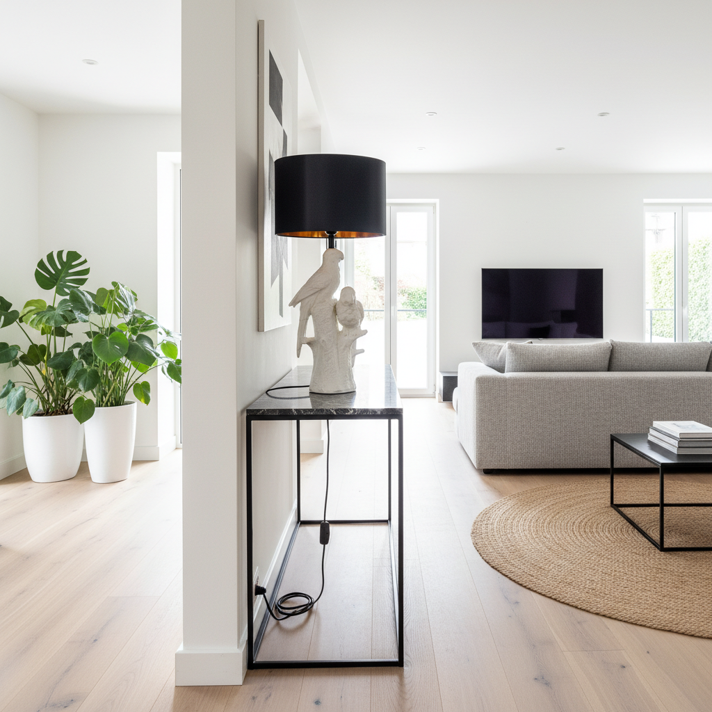 Lámpara Base Cerámica Esmaltada Pájaros Pantalla Negra Interior Dorado Lampara de mesa y escritorio Frank Home Chile