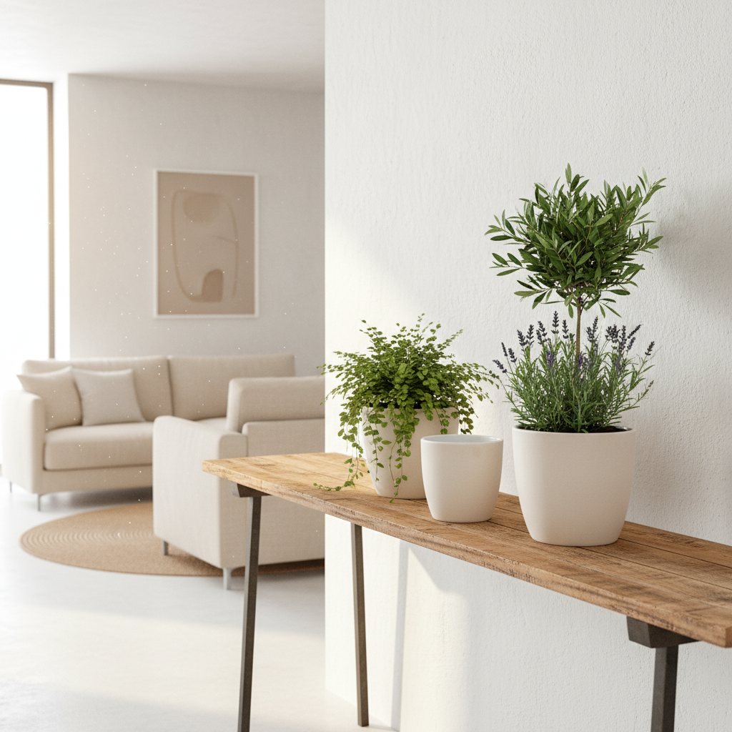 Set 3 Porta Maceteros Cerámica Blanco Antiguo Mate | Frank Home Porta Macetero Frank Home Chile