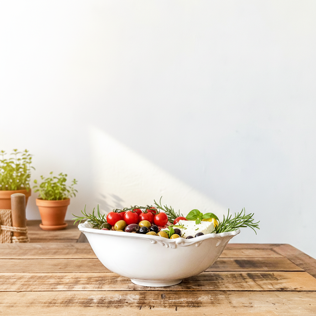 Fuente Ensaladera Provenzal - Diseño Artesanal Cerámica Fuente Frank Home Chile