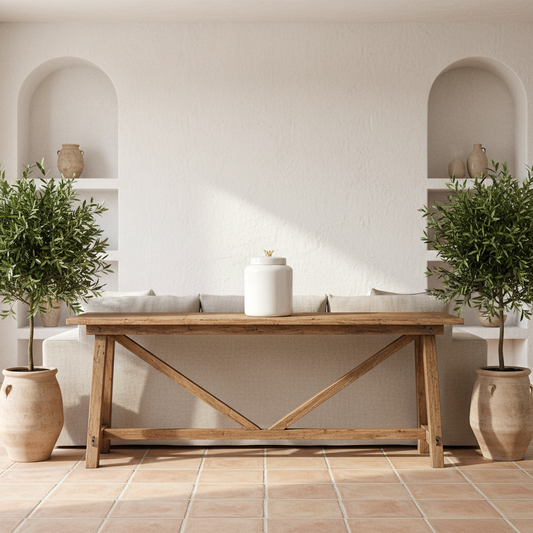 Ánfora Cerámica Esmaltada Blanca Tapa con Corona Anfora Frank Home Chile