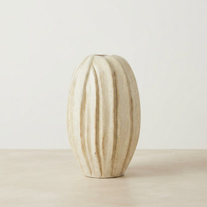 Florero Cerámica Esmaltada Relieve 30 cm