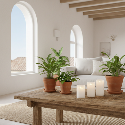 Set 3 Velas Led a Pilas - Iluminación Decorativa Set Velas Frank Home Chile