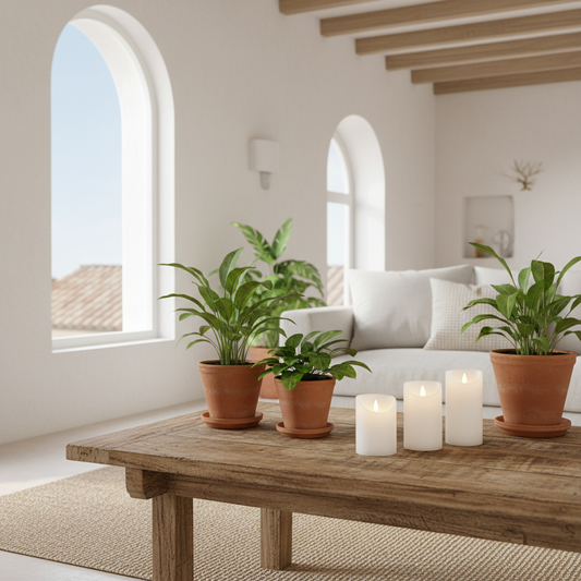 Set 3 Velas Led a Pilas - Iluminación Decorativa Set Velas Frank Home Chile