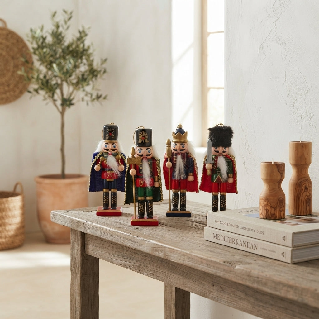 Set 4 Cascanueces Colgantes Navideños 13cm Adorno Frank Home Chile