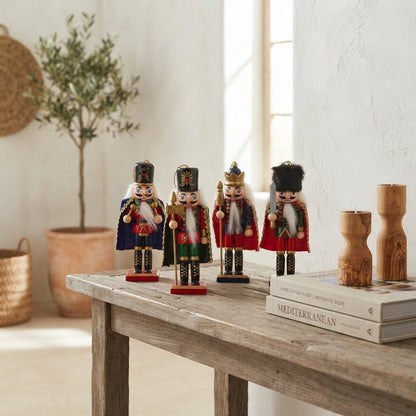 Set 4 Cascanueces Colgantes Navideños 13cm Adorno Frank Home Chile