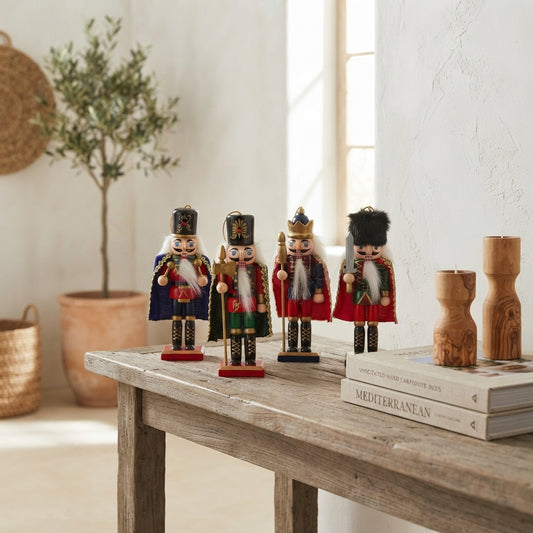 Set 4 Cascanueces Colgantes Navideños 13cm Adorno Frank Home Chile