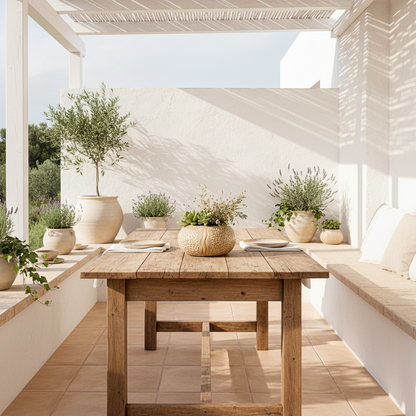 Florero Centro de Mesa Cerámica Esmaltada Beige 16cm - Diseño Elegante Florero Frank Home Chile