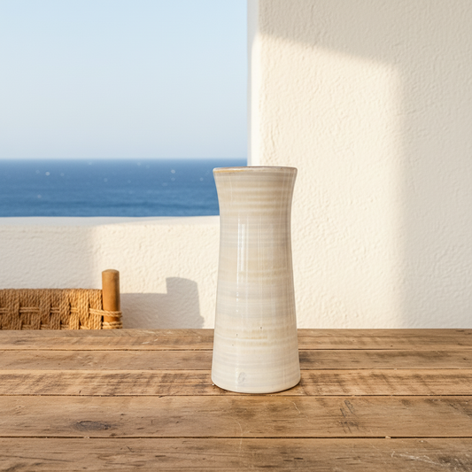 Florero Vaso Cerámica Esmaltada 24.5cm Artesanal | Frank Home Florero Frank Home Chile