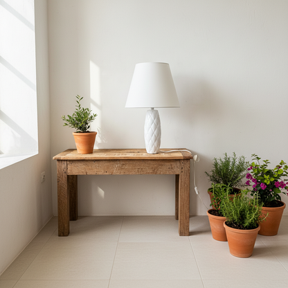 Lámpara de Mesa Cerámica Esmaltada Capitoné Lampara de mesa Frank Home Chile