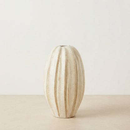 Florero Cerámica Esmaltada Relieve 30 cm