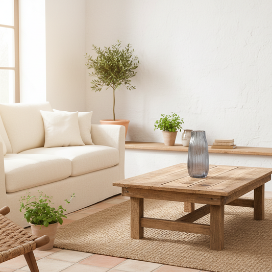 Florero Vidrio Labrado Azul - Diseño Artesanal Decorativo Florero Frank Home Chile