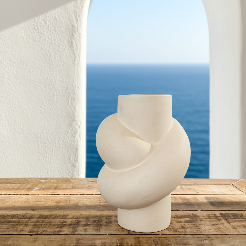 Florero Cerámica Nudo 24cm Diseño Escultural | Frank Home Florero Frank Home Chile