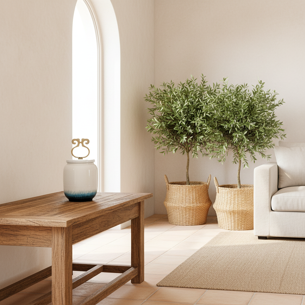 Ánfora Cerámica Esmaltada con Asa Bronce Anfora Frank Home Chile