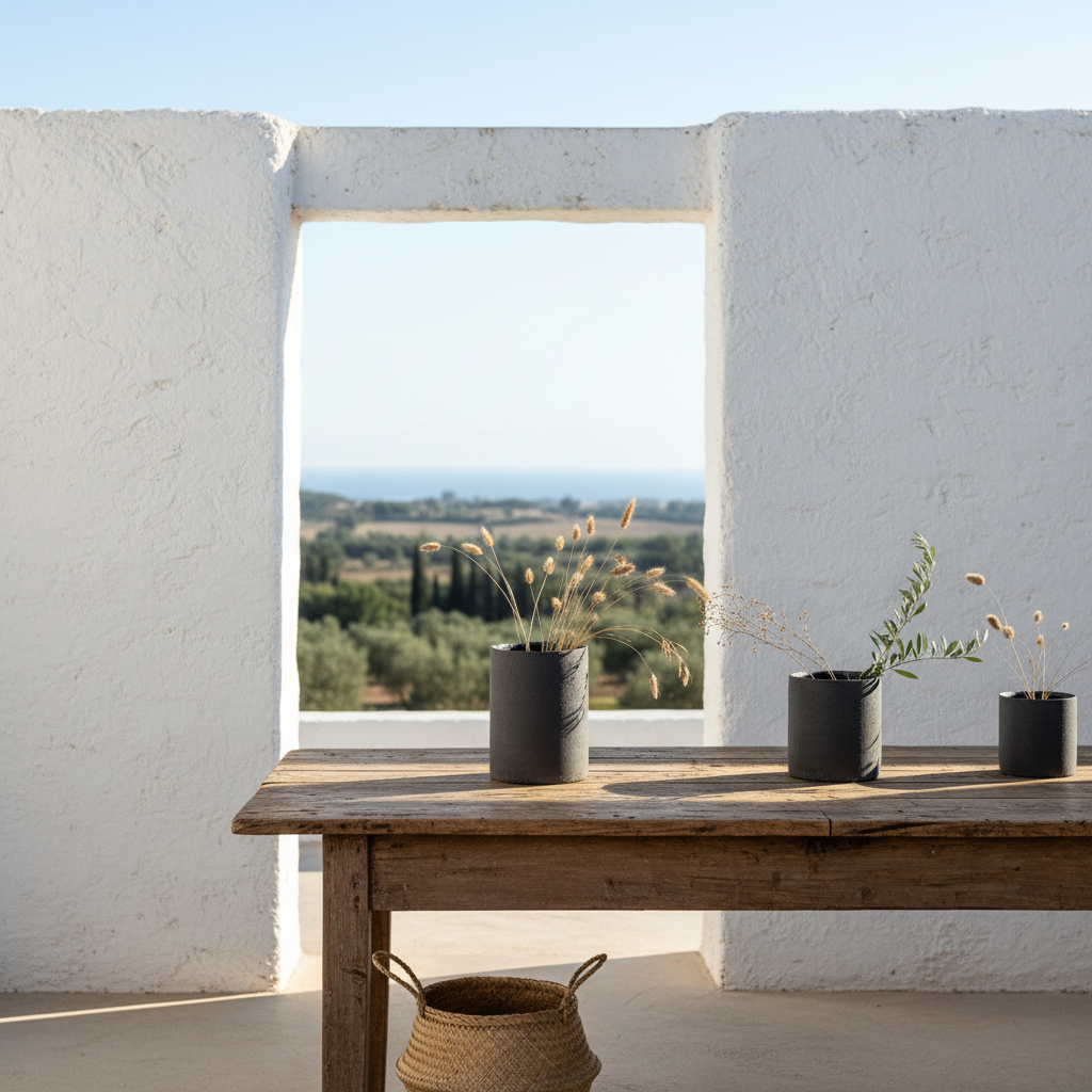 Macetero Cerámica Rústica Grafito 15.5cm Macetero Frank Home Chile