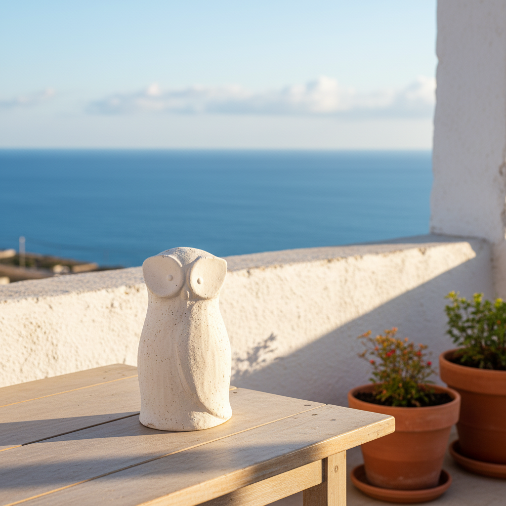 Adorno Búho Cerámica Texturada Adorno Frank Home Chile