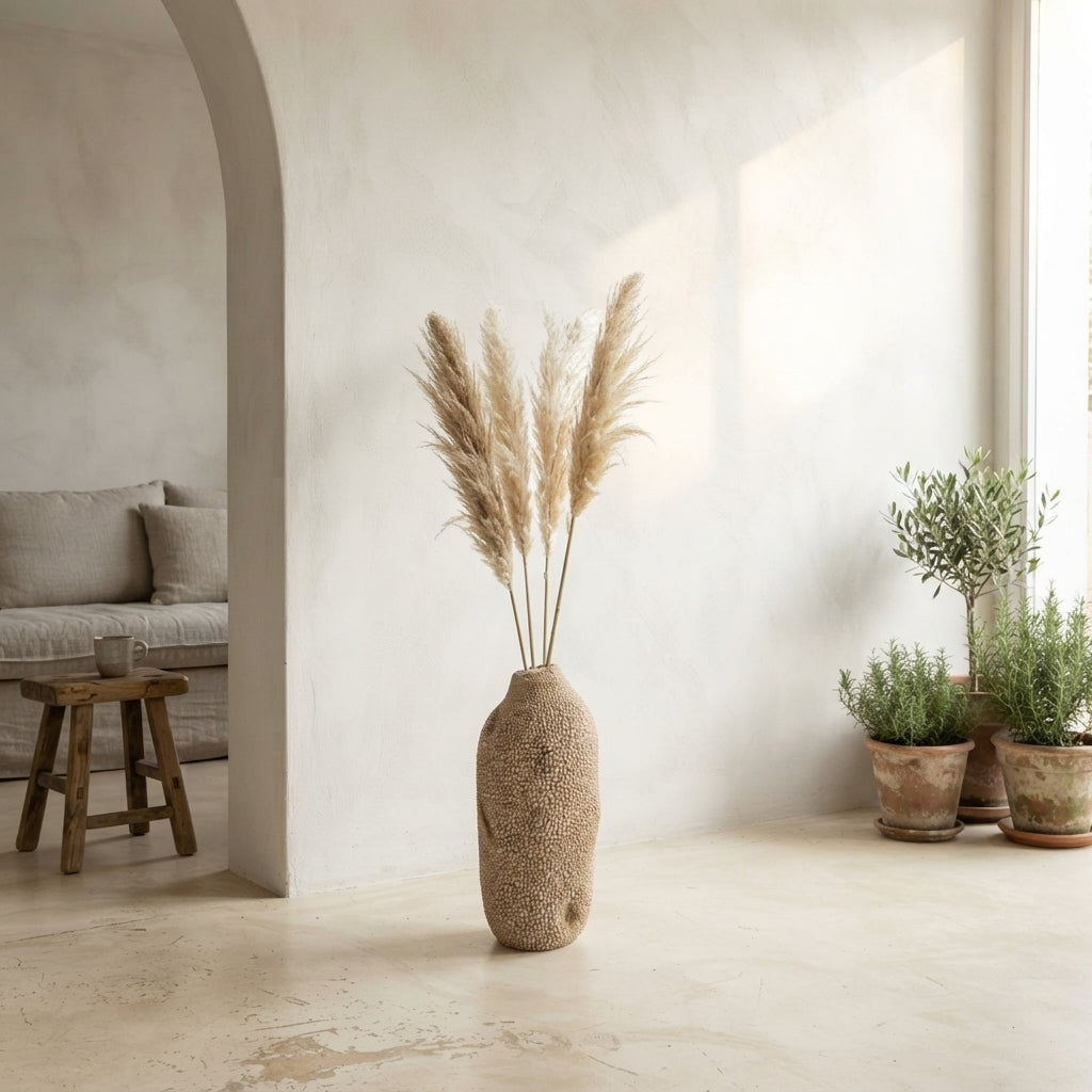 Ramo 3 Colas de Zorro Naturales 140 cm Adorno Frank Home Chile