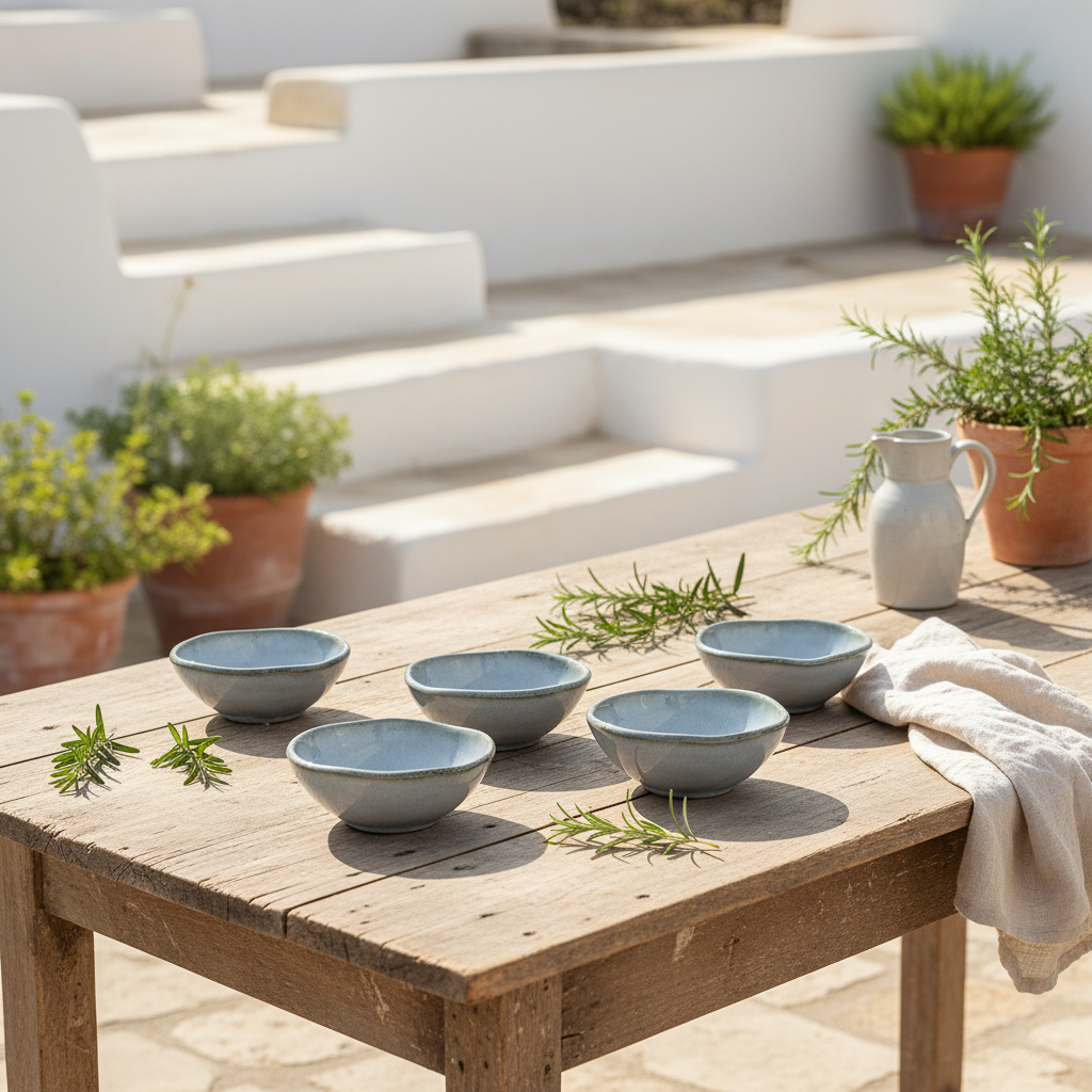 Set 6 Mini Pocillos Cerámica Artesanal - 8-9cm Pack Pocillos Frank Home Chile