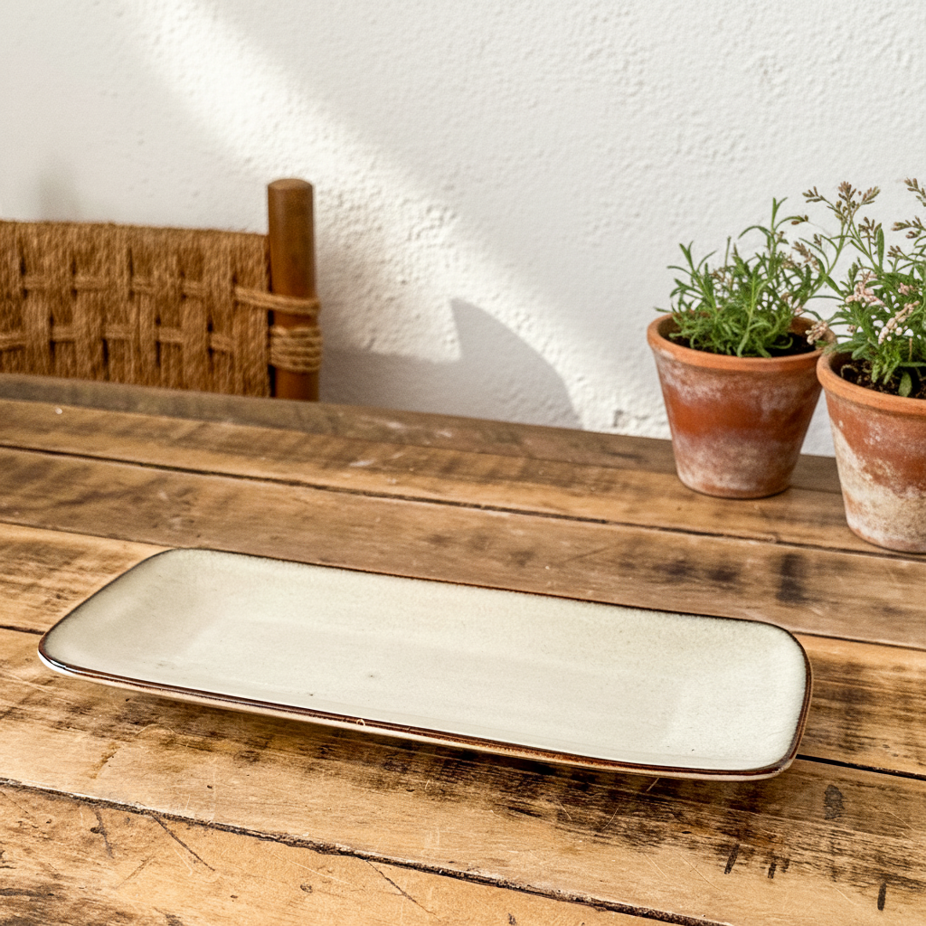 Bandeja Cerámica Rectangular 28cm - Apta Lavavajillas bandeja Frank Home Chile