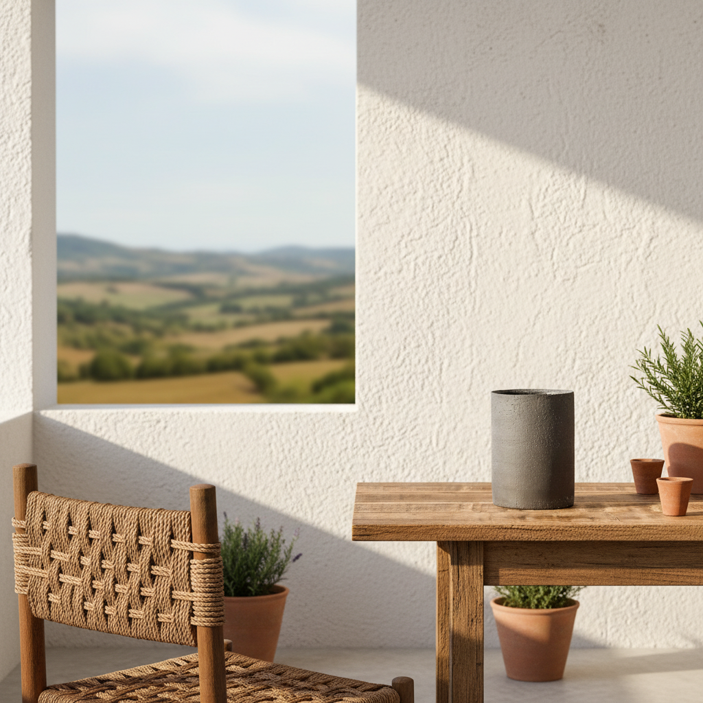 Macetero Cerámica Rústica Grafito 15.5cm Macetero Frank Home Chile