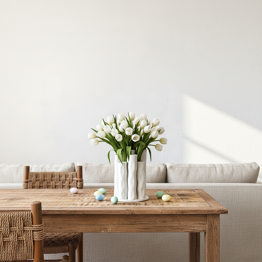 Florero Tubos Cerámica Esmaltada - Diseño Moderno Escultural Florero Frank Home Chile