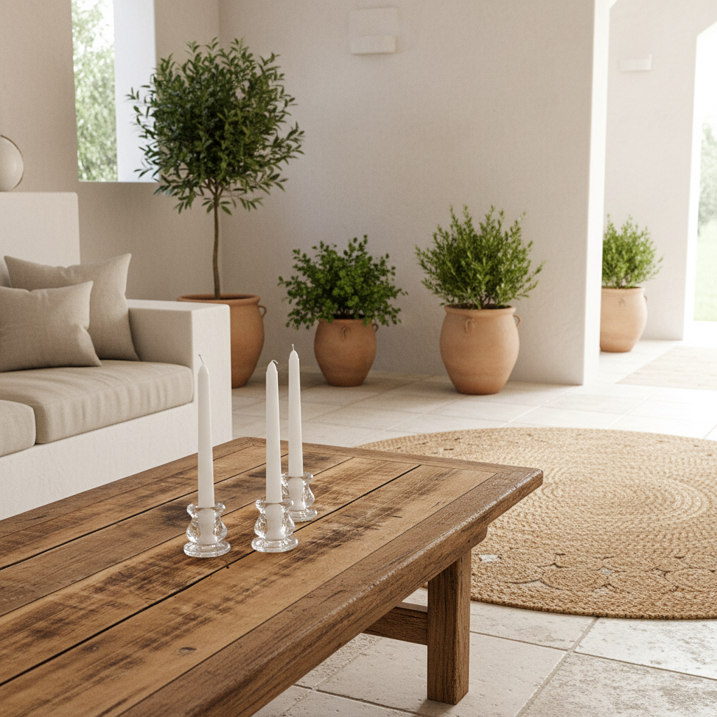 Set 3 Porta Vela Vidrio - Diseño Minimalista Decorativo Porta Vela Frank Home Chile