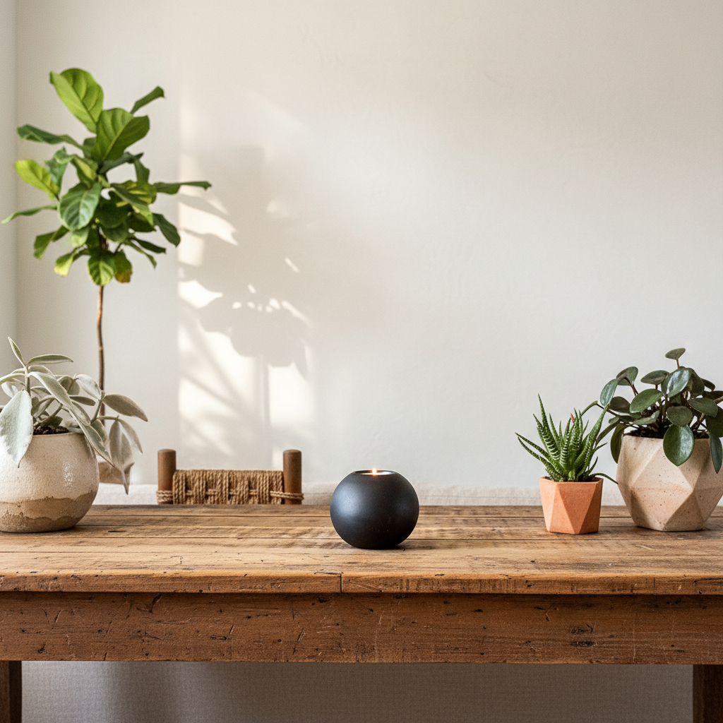 Porta Vela Cerámica Metalizada Porta Vela Frank Home Chile