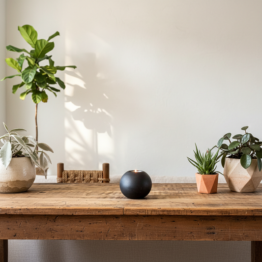 Porta Vela Cerámica Metalizada Porta Vela Frank Home Chile