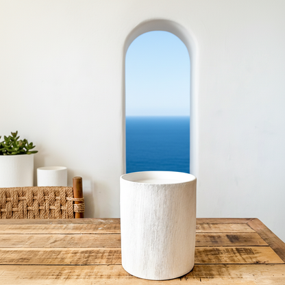 Bases Alzadoras Cerámica Texturada Blanca - 3 Tamaños Elegantes Grande Adorno Frank Home Chile