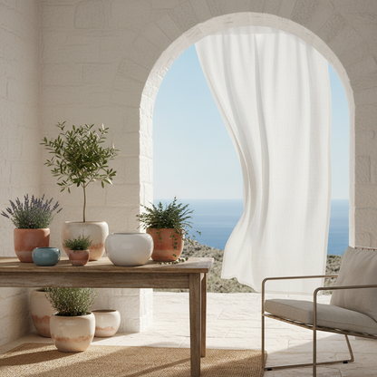 Florero Centro de Mesa Redondo Cerámica Esmaltada Blanco 18cm Florero Frank Home Chile